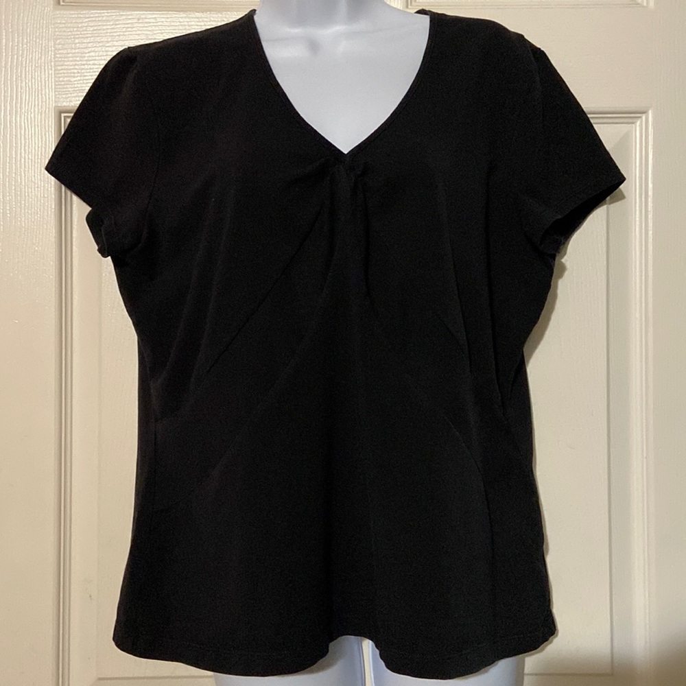 Anne Klein Sport Stretch Top Black Size XXL